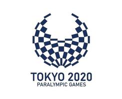 ontwerp officieel logo tokyo 2020 japan paralympische spelen abstract vector