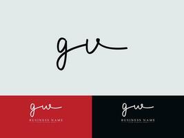 eerste gu logo icoon, minimalistische gu modern luxe handtekening logo vector