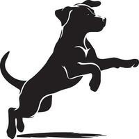 hond houding vector silhouet illustratie zwart kleur