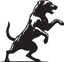 hond houding vector silhouet illustratie zwart kleur