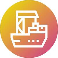 vrachtschip vector pictogram ontwerp illustratie