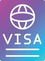 Visa vector icoon ontwerp illustratie