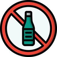 geen alcohol vector pictogram ontwerp illustratie
