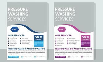 macht het wassen onderhoud folder ontwerp sjabloon. druk het wassen onderhoud folder, brochure ontwerp vector