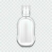 vector voorkant visie parfum fles Doorzichtig glas met Hoes