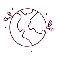 vector wereldbol aarde lijn icoon, teken Aan wit achtergrond voor uw ontwerp