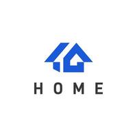 abstract huis logo ontwerp inspiratie vector