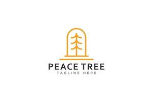 Woud pijnboom boom natuur park wijnoogst bedrijf eigendom echt landgoed logo concept vector