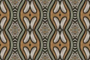 ikat damast paisley borduurwerk achtergrond. ikat driehoek meetkundig etnisch oosters patroon traditioneel. ikat aztec stijl abstract ontwerp voor afdrukken textuur,stof,sari,sari,tapijt. vector