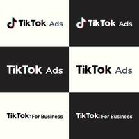 tiktok advertenties logo vector