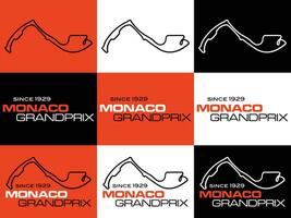 Monaco groots prix bijhouden logo variatie vector