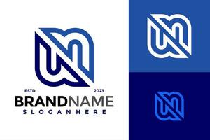 n brief monogram logo ontwerp vector symbool icoon illustratie