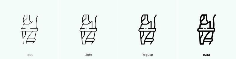 scheenbeen bewakers icoon. dun, licht, regelmatig en stoutmoedig stijl ontwerp geïsoleerd Aan wit achtergrond vector