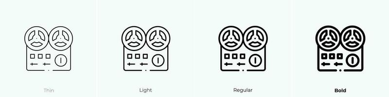 opname icoon. dun, licht, regelmatig en stoutmoedig stijl ontwerp geïsoleerd Aan wit achtergrond vector