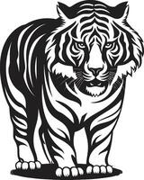digitaal tijger kunst vector technologie tijgers brullen in vector macht ontketend