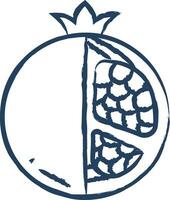 granaatappel plak hand- getrokken vector illustratie