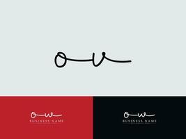 alfabet ou logo afbeelding, modern ou handtekening brief logo icoon vector