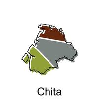 kaart stad van chita ontwerp, hoog gedetailleerd vector kaart van Japan vector ontwerp sjabloon, geschikt voor uw bedrijf