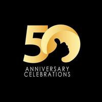50 jaar verjaardag viering vector sjabloon ontwerp illustratie
