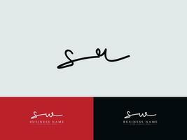 sr modern luxe logo, eerste sr handtekening brief logo voor winkel vector