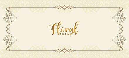 klassiek decoratief bloemen kader elegant elegant banier ontwerp vector