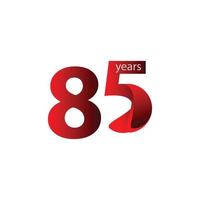 85 jaar verjaardag viering vector sjabloon ontwerp illustratie