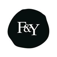 fy eerste logo brief borstel monogram bedrijf vector