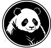 panda, minimalistische en gemakkelijk silhouet - vector illustratie