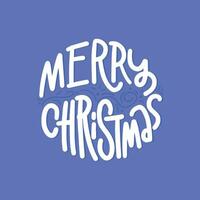 vrolijk Kerstmis - hand- geschreven belettering, modern kalligrafie. typografie geïsoleerd Aan wit achtergrond, vector illustratie. Super goed voor partij posters en spandoeken.