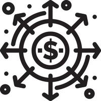 geld uitwisseling betaling icoon symbool vector afbeelding. illustratie van de dollar valuta munt grafisch ontwerp beeld