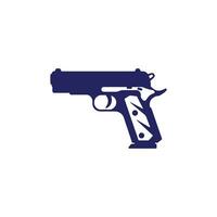 logo van pistool icoon vector silhouet geïsoleerd ontwerp geweer concept