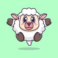 schattig schapen in de ei vorm tekenfilm vector icoon illustratie. dier natuur icoon concept geïsoleerd vector.