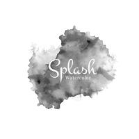 Zwarte aquarel splash ontwerp achtergrond vector