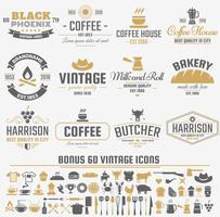 Restaurant Retro Vector Logo voor banner