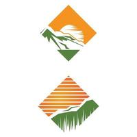 eenvoudige moderne berglandschap logo ontwerp vector