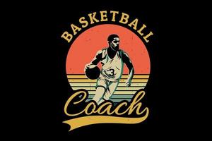 basketbal coach silhouet ontwerp vector