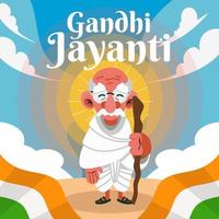 gelukkig gandhi jayanti-concept vector