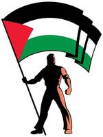 Palestina vlag toonder vector