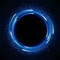ronde blauw licht glimmend met schittert, geschikt voor Product reclame, Product ontwerp, en ander, vector illustratie