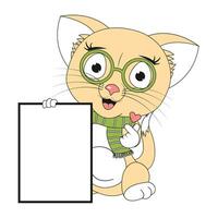 schattige kat dier cartoon illustratie vector