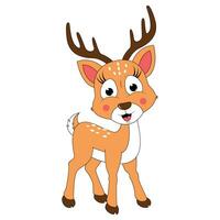 schattige herten dier cartoon illustratie vector