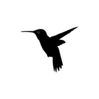 vliegend kolibrie silhouet, kan gebruik kunst illustratie, website, logo gram, pictogram of grafisch ontwerp element. vector illustratie