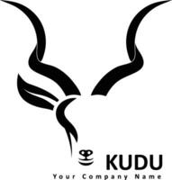 kudu dier logo en icoon vector