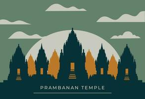 prambanan tempel achtergrond vector