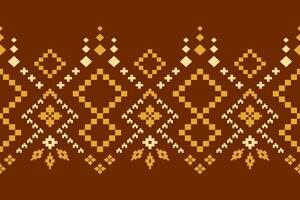 natuur jaargangen kruis steek traditioneel etnisch patroon paisley bloem ikat achtergrond abstract aztec Afrikaanse Indonesisch Indisch naadloos patroon voor kleding stof afdrukken kleding jurk tapijt gordijnen en sarong vector