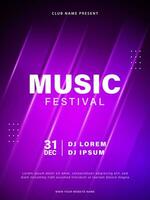 muziek- festival poster ontwerp. muziek- partij uitnodiging folder sjabloon. vector illustratie