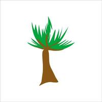 groen eps 10 vector boom illustratie geïsoleerd Aan wit achtergrond, heel geschikt voor gebruik Aan websites, affiches, kinderen animaties en anderen