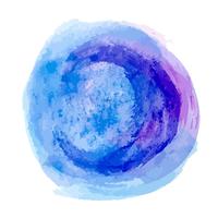 Circulaire blauwe aquarel vector