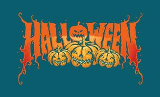 halloween typografie ontwerp vector