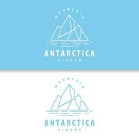 antarctisch verkoudheid berg ijsberg logo ontwerp, gemakkelijk vector sjabloon symbool illustratie